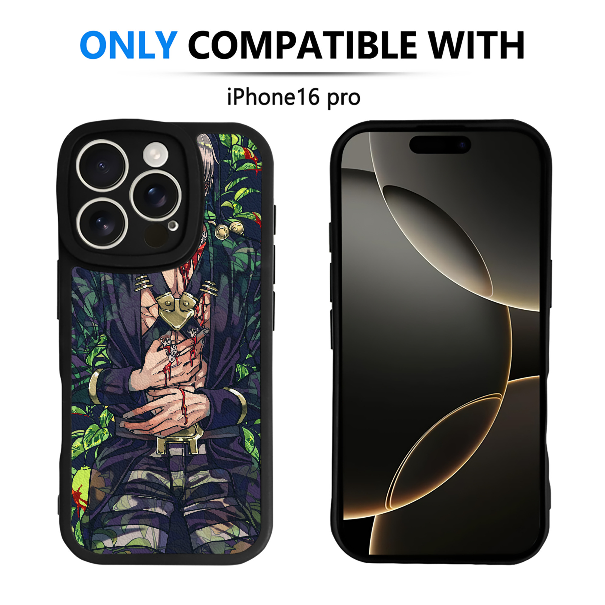 （画像用） ジョジョの奇妙な冒険 JoJo's Bizarre Adventure 【iPhone 16シリーズ対応】シリコンスマホケース（レザー調） 材質：シリコン